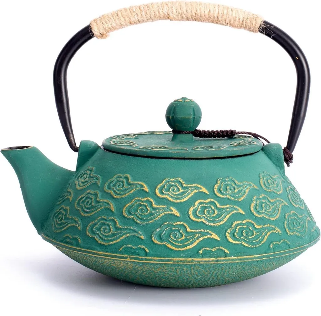 Teiera in Ghisa Verde 800ml - Il Ritual Giapponese per la Tua Cucina