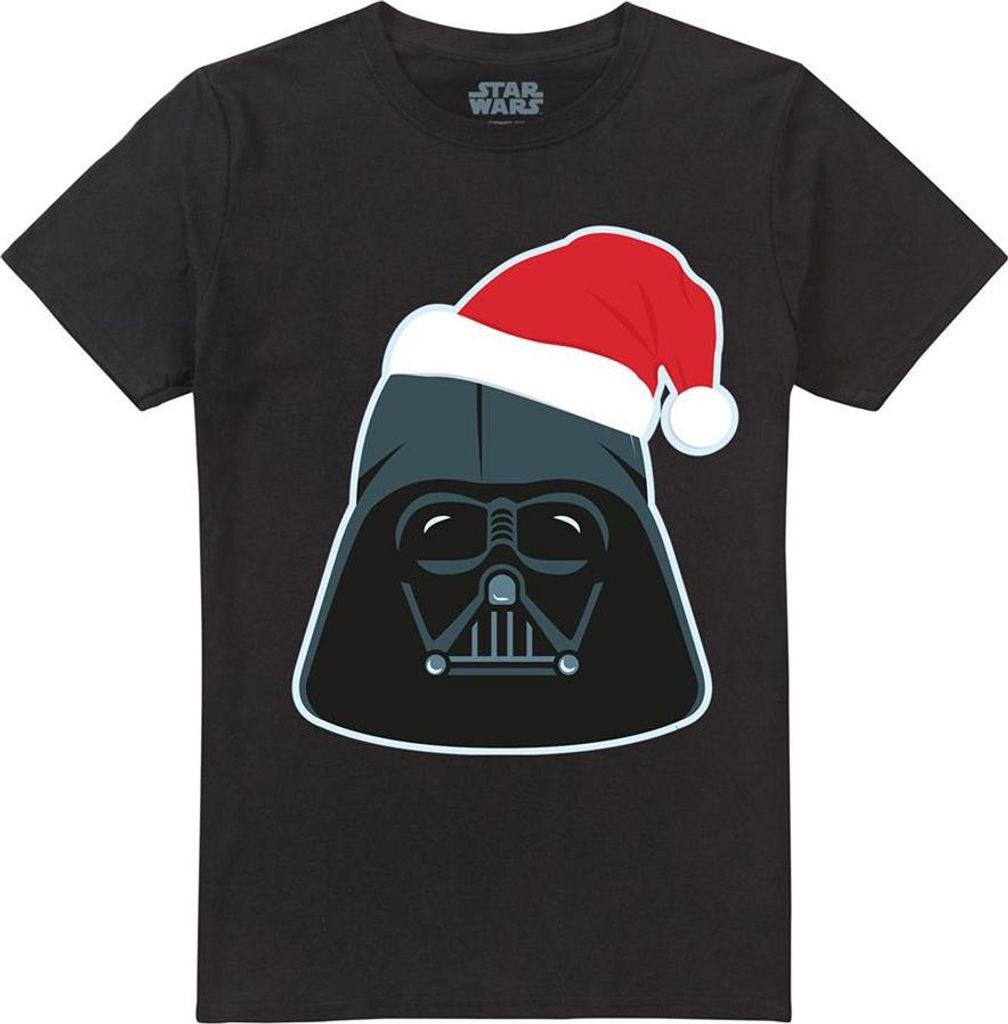 Star Wars - T-Shirt für Herren/Damen Uni, weihnachtliches Design TV26418 (M) (Schwarz)