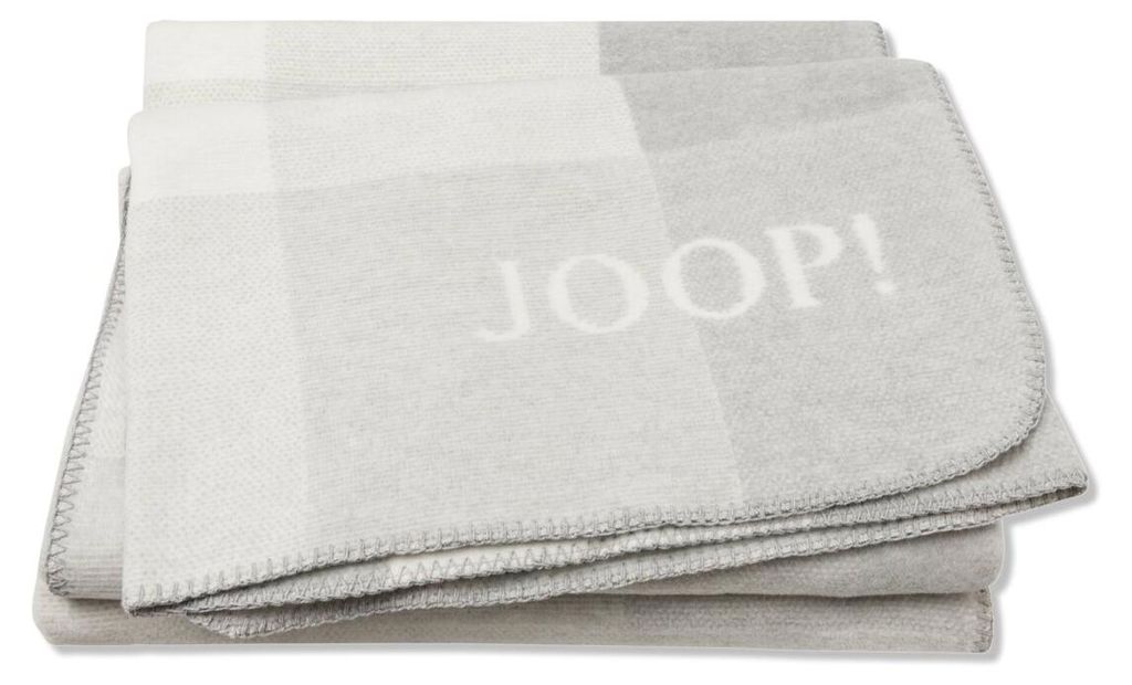 JOOP! Plaid Mesh mit Zierstich Größe 150x200cm Farbe Grau