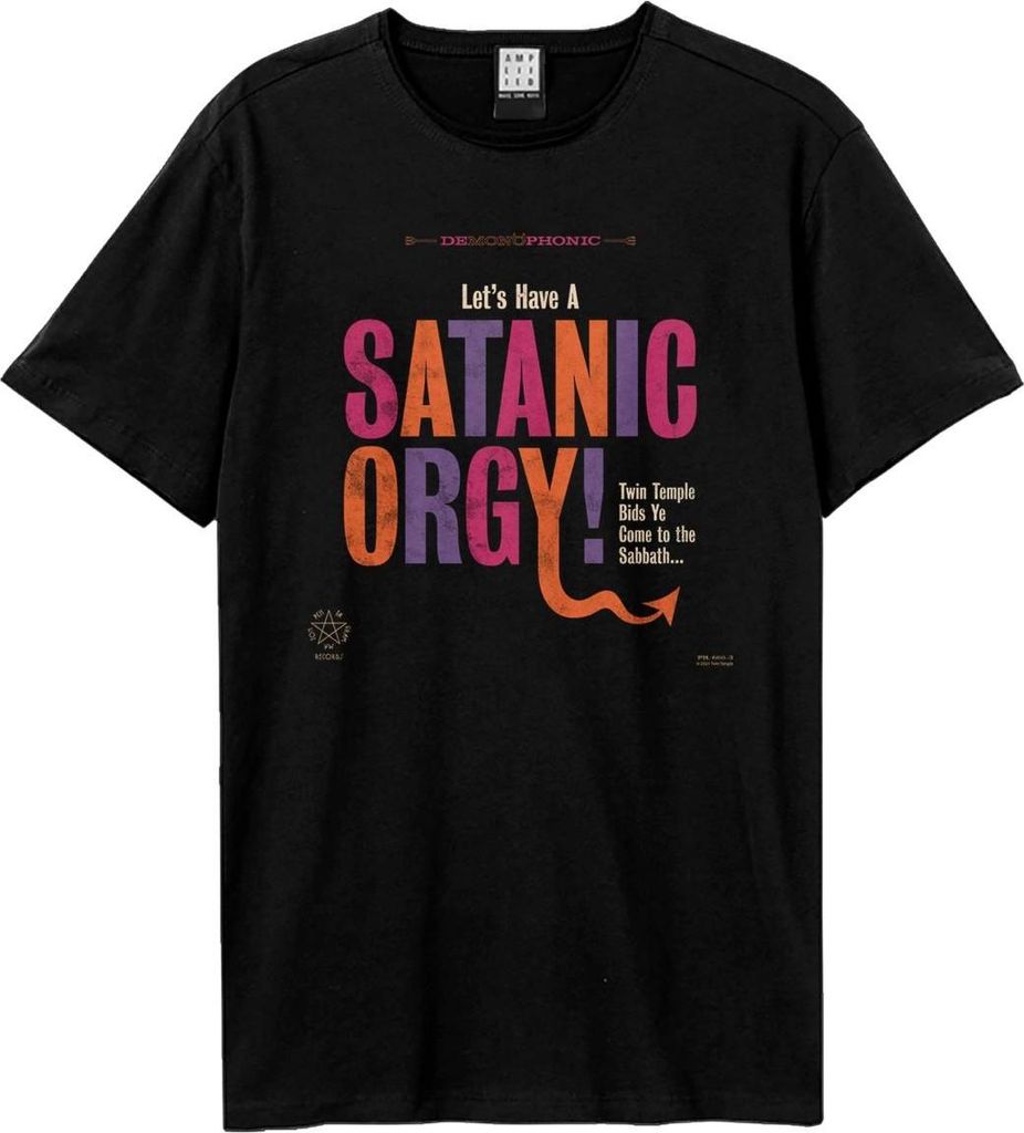 Amplified - "Lets Have A Satanic Orgy" T-Shirt für Herren/Damen Uni GD3939 (XS) (Schwarz)