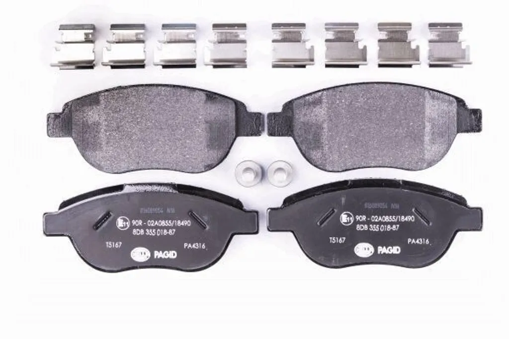 Plaquettes de frein avant HELLA 8DB 355 018-871 haute durabilité ECE