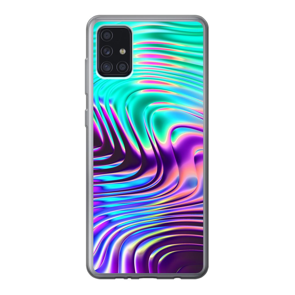 MuchoWow Handyhülle Schutzhülle Hülle für Samsung Galaxy A52 5G Kunst - Golf - Psychedelisch Silikon Softcase Handy Hülle - Umschlag