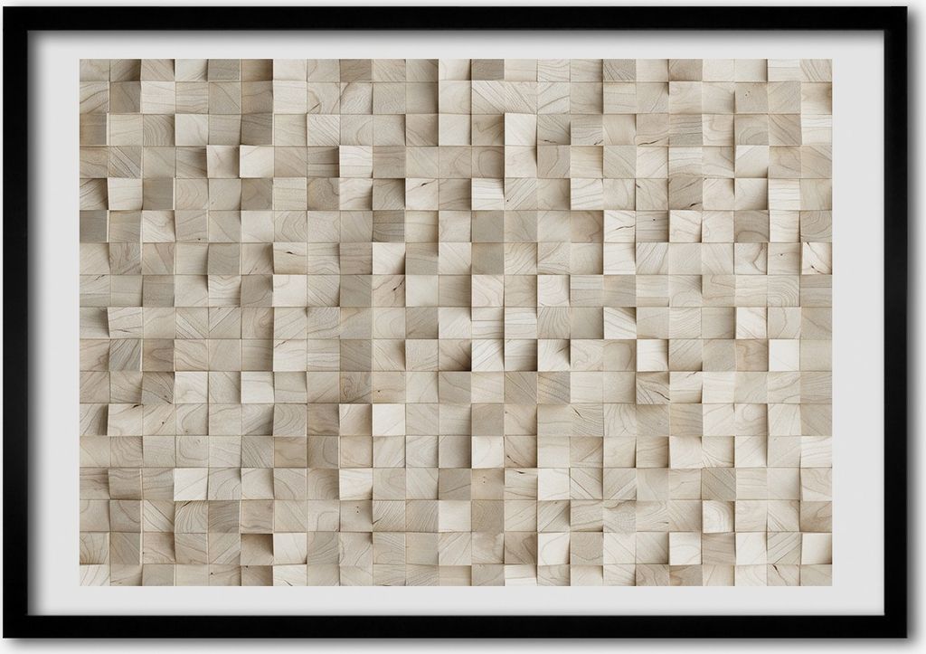 Bild - Bilderrahmen - 100 cm x 70 cm - MDF - Rahmen - Foto - Wandkunst Holzwürfel
