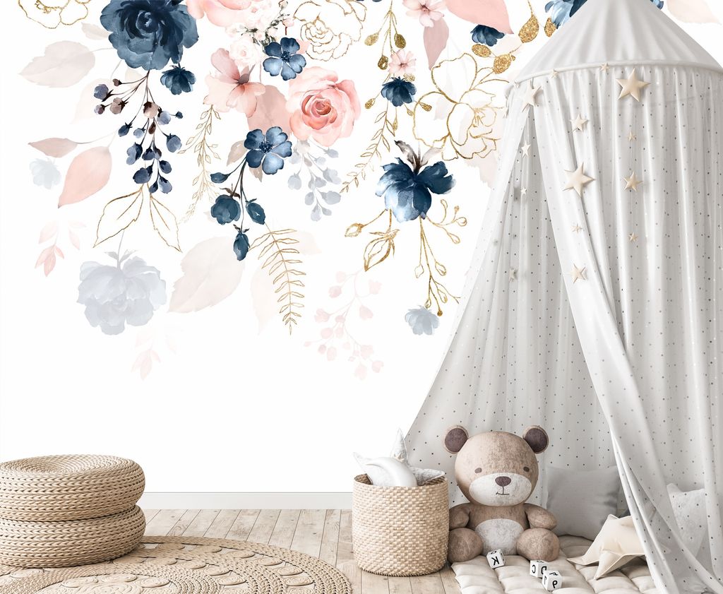 Deco-Wall | Viles Fototapete- Kinderzimmer | Aquarelle | 300x200 cm | Wandtapete | Wandsticker für Kinder