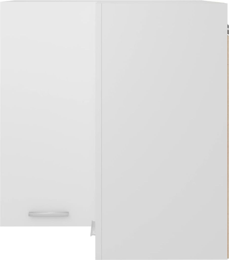 vidaXL Narożna szafka ścienna biała 57x57x60 cm płyta Zdjęcie produktu 6