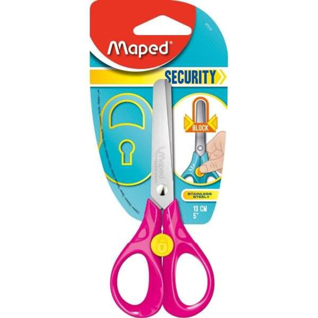 Maped 473110 Büro- & Bastelschere Kunst-& Handwerksscheren Gerader Schnitt Edelstahl, Türkis, Gelb