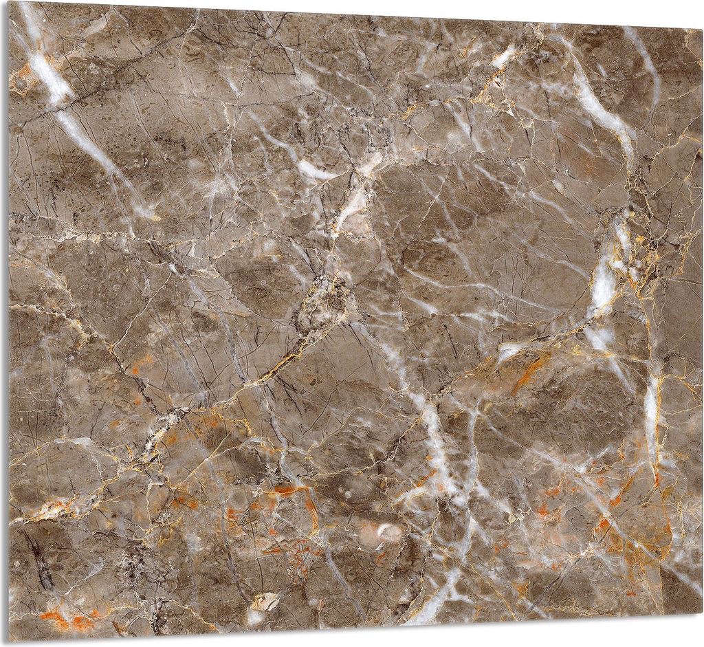 GLASPLATTE FÜR KÜCHE 65x60 Marmor
