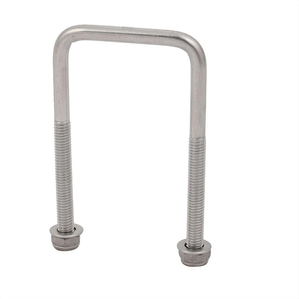 4 Stš¹ck Bš¹gelschraube M6 x 40 x 80mm Quadratische Bš¹gelbolzen mit Gewinde 304 Edelstahl U-Bolts mit Mutter Unterlegscheibe U-Bolzen fš¹r...