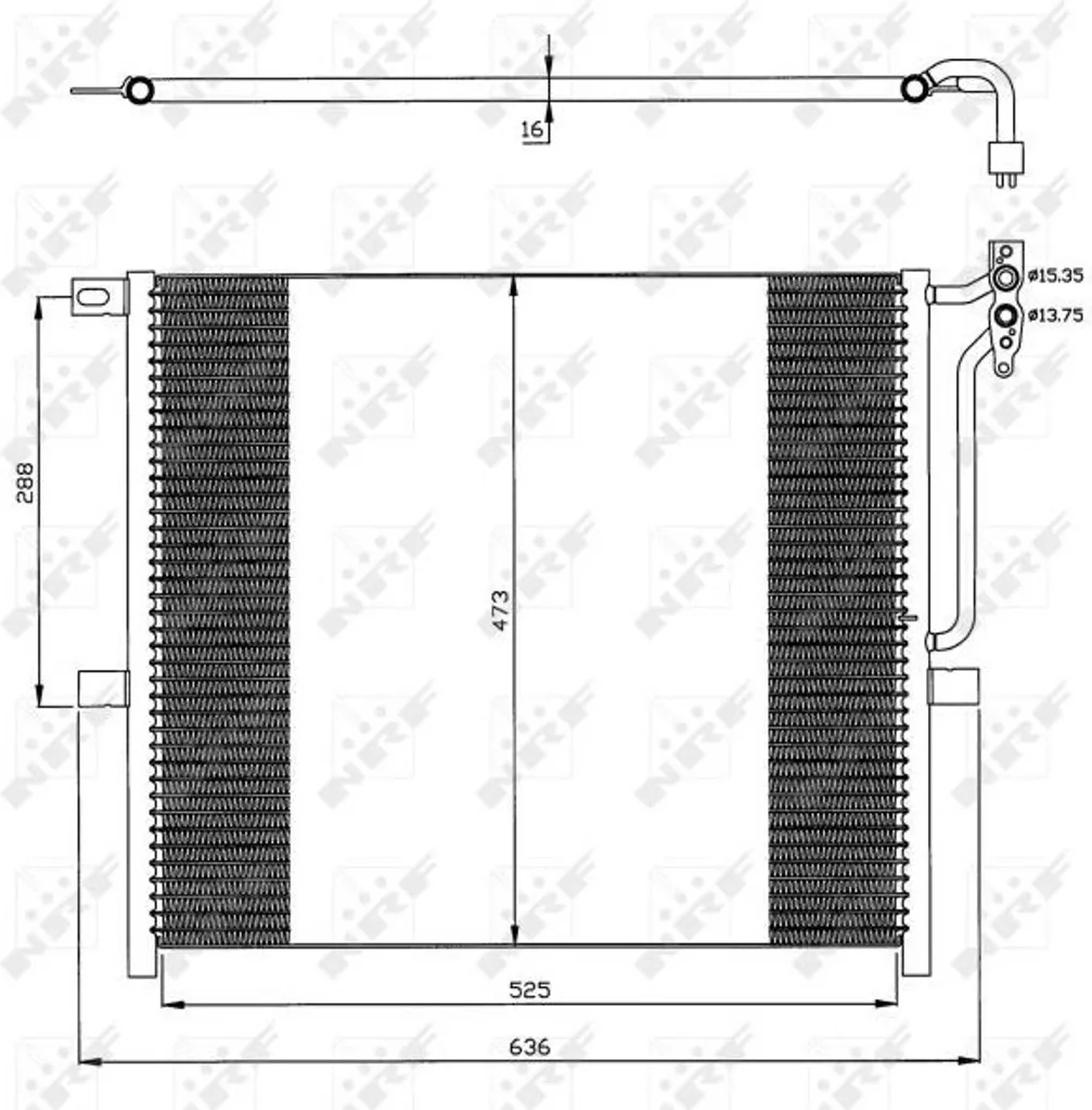 NRF 35468 Condenseur de Climatisation pour X3 E83 - OE 17113400400