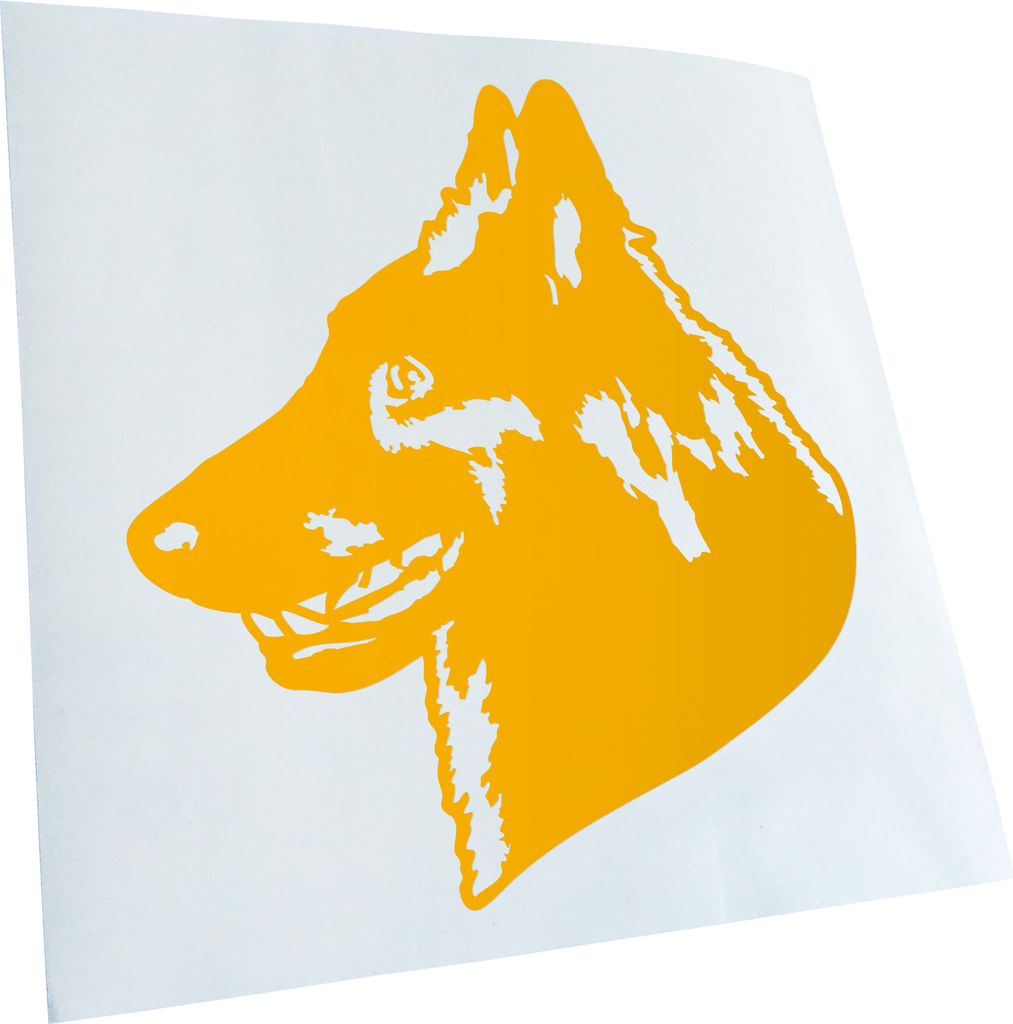 Kiwistar - Autoaufkleber - Belgian Sheepdog Hund - Gelb - 50x45cm - Aufkleber für Auto, Laptop, Fahrrad, LKW, Motorrad Mehrfarbig JDM Decal Racing
