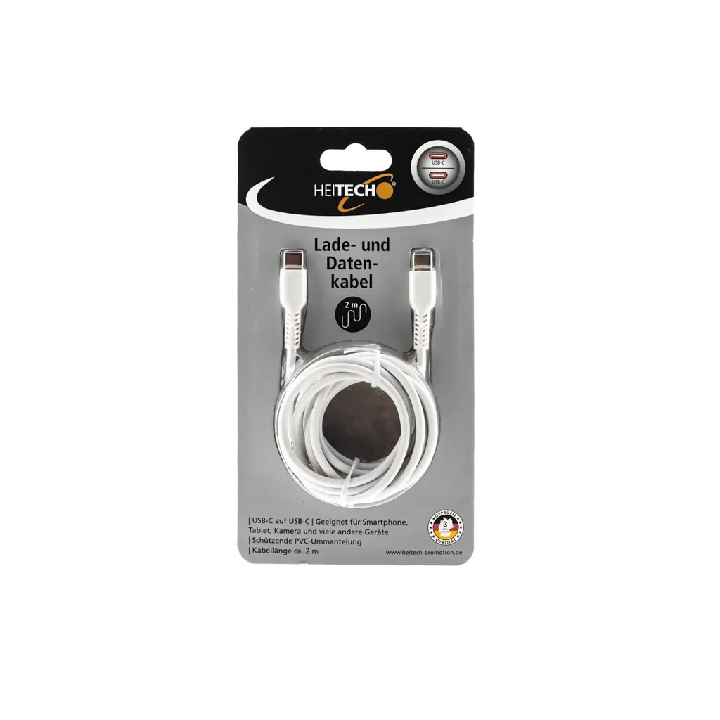 Cavo USB-C 2 Metri Bianco 60W PD - Cavo Dati e Ricarica High-Speed