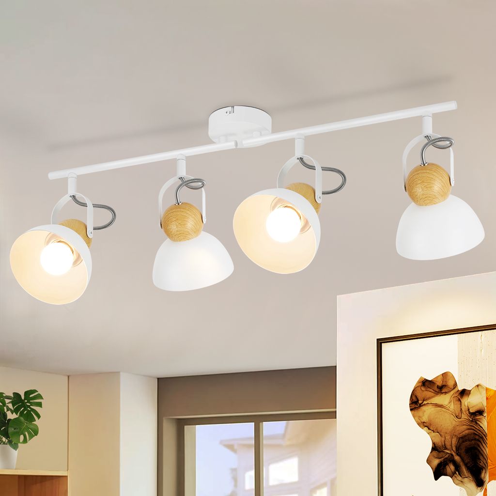 ZMH reflektor sufitowy vintage biała lampa sufitowa 4 Zdjęcie produktu 