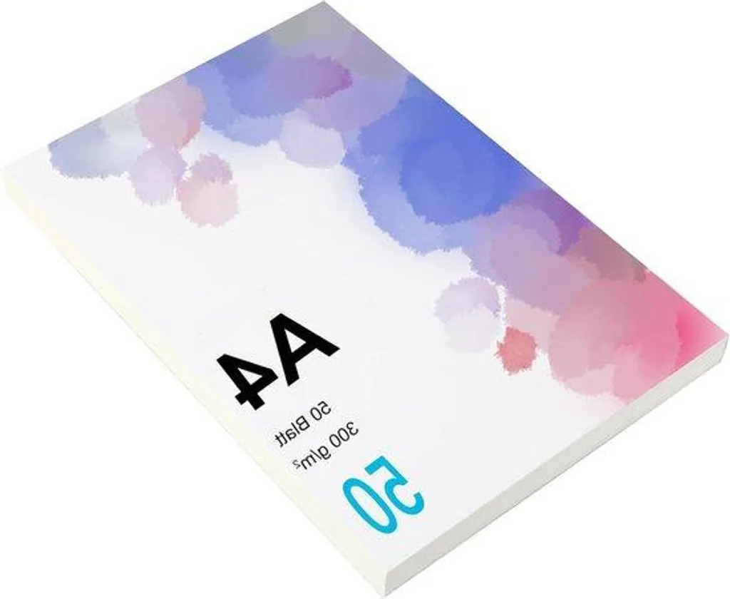 Papier aquarelle 300g anti-gondolement 50 feuilles pour acrylique