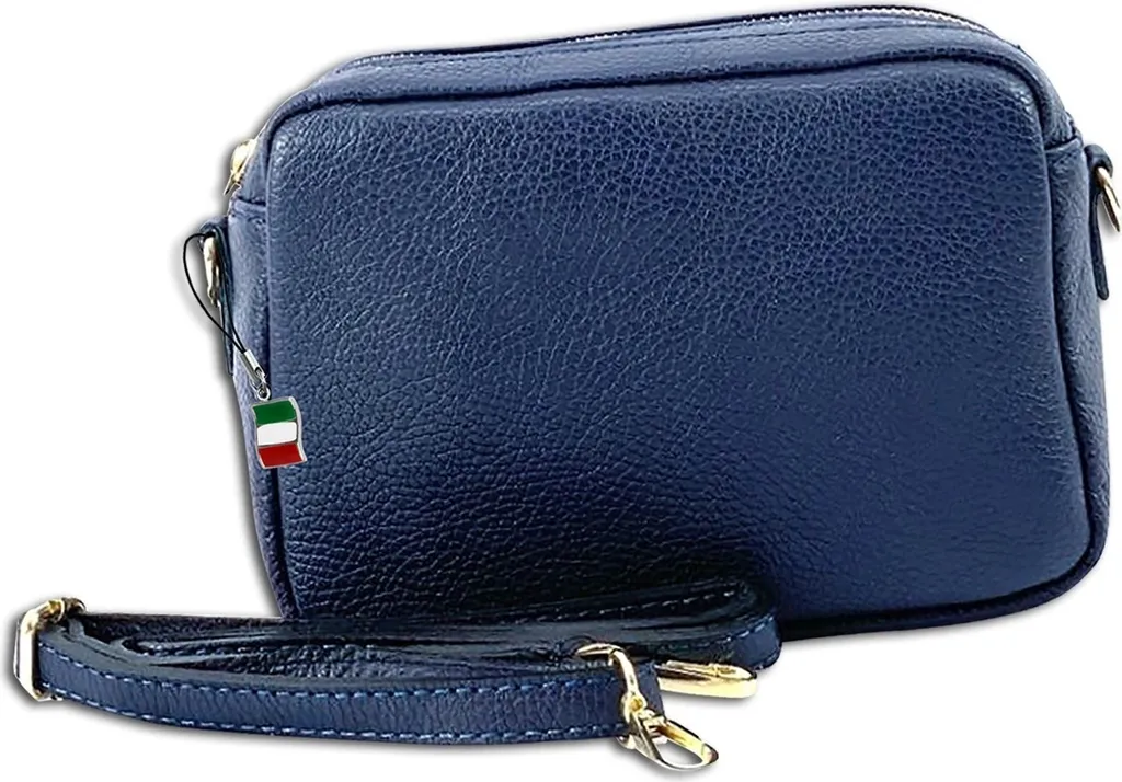 Sac à bandoulière bleu Florence OTF809B : le cuir pratique contre le désordre