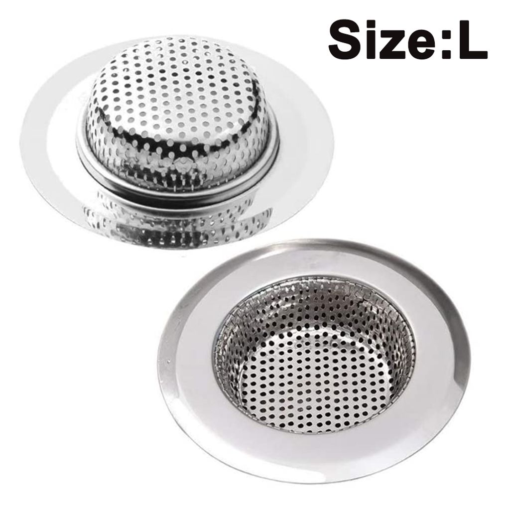 Küchenspüle Siebkorb Edelstahl 304 Doppellagig – Pull-Up-Design, Abnehmbarer Filter, G1-1/2 Kompatibel (110 Mm)