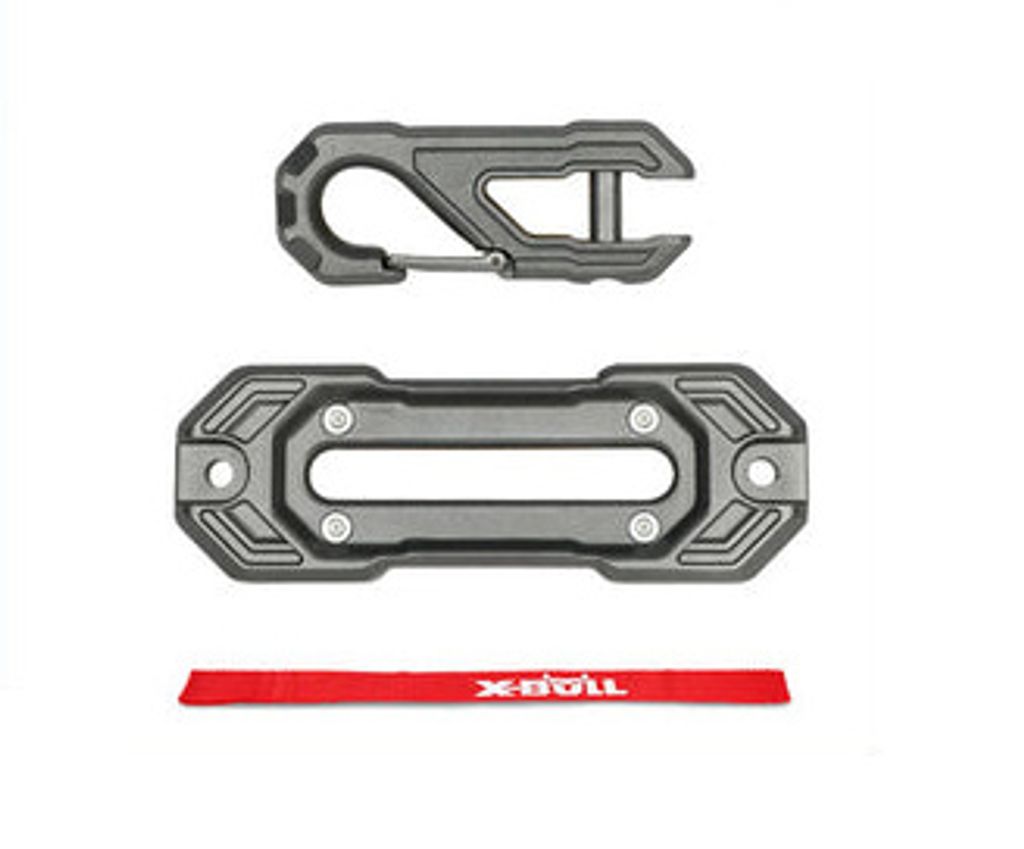 X-BULL HRWF003L Seilfenster mit Haken – Aluminium Gleitführung für Synthetikseil, Multi-Funktion, für elektrische Seilwinden 9500–22000 lbs