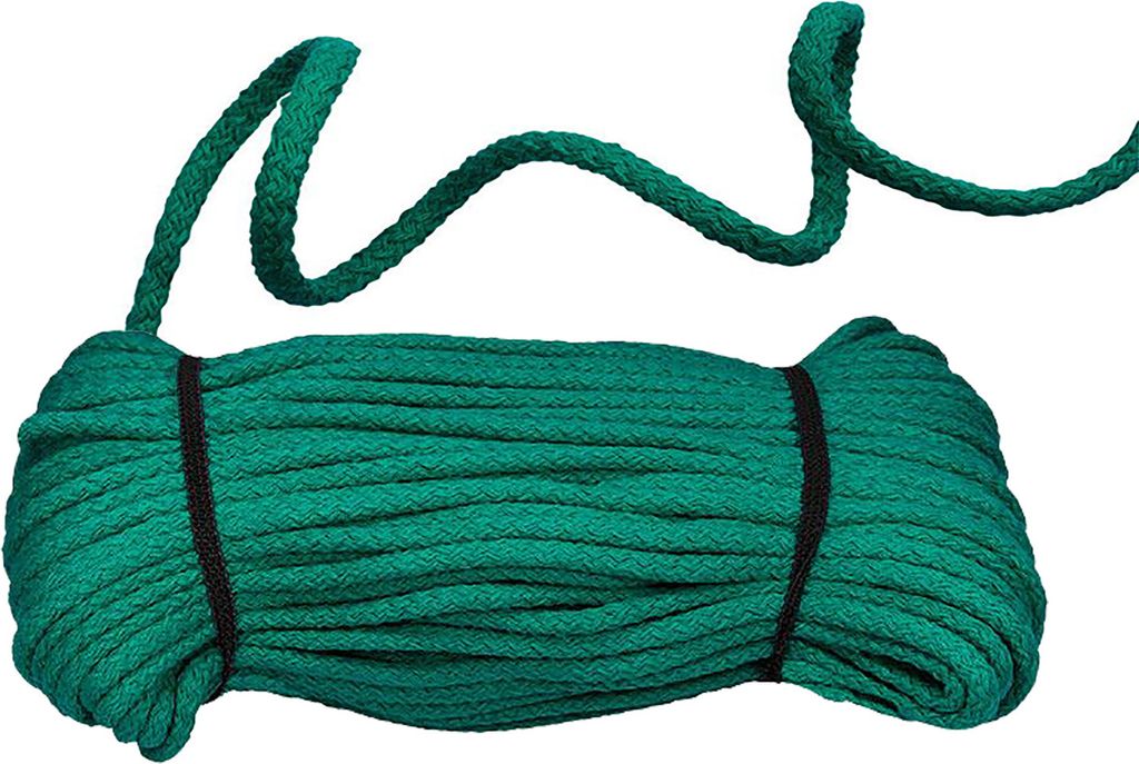 50m Baumwoll-Kordel geflochten 5mm Baumwoll-Schnur Bekleidungskordel Farbwahl