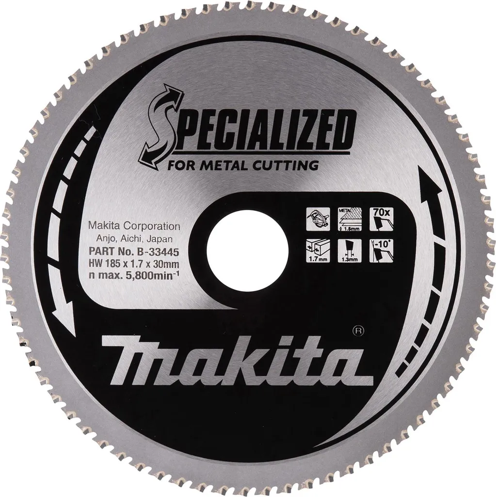 Lame Makita B-33445 185mm : Finissez vos Coupes de Métal sans Bavures