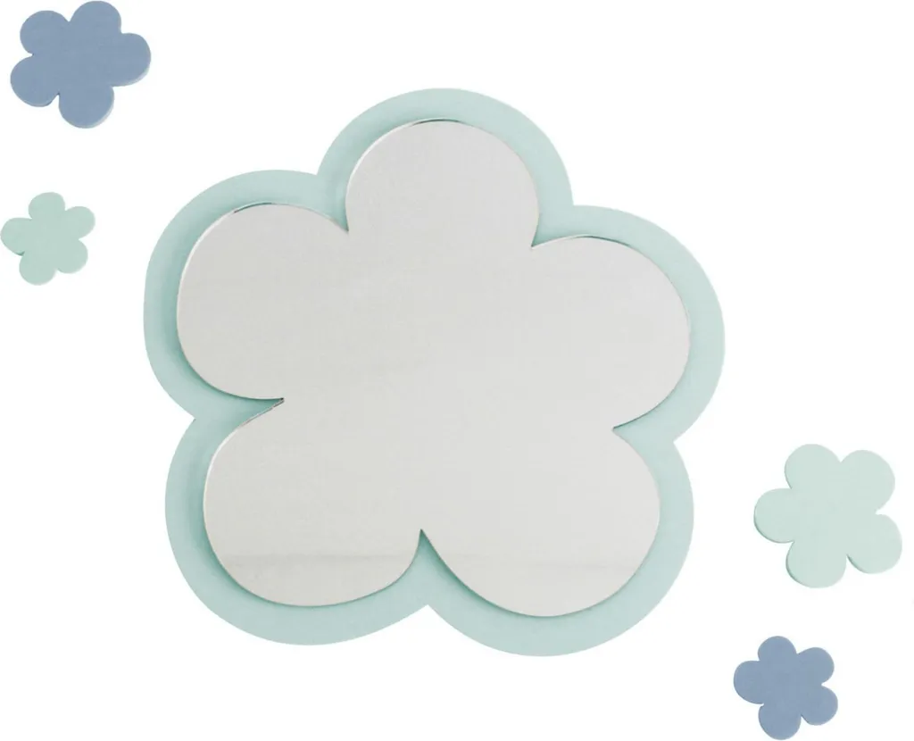Specchio Fiore Menta 29x29,5 cm - Must-Have Cameretta Bambini