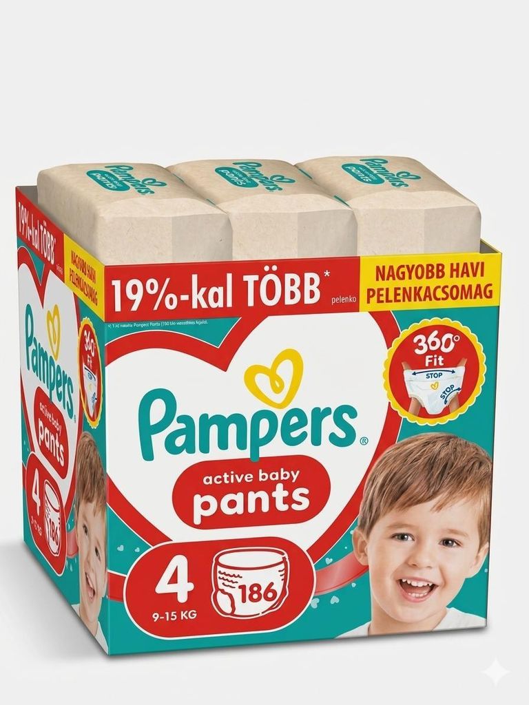 Pampers Active Baby, couches-culottes pour bébés, taille Image du produit 