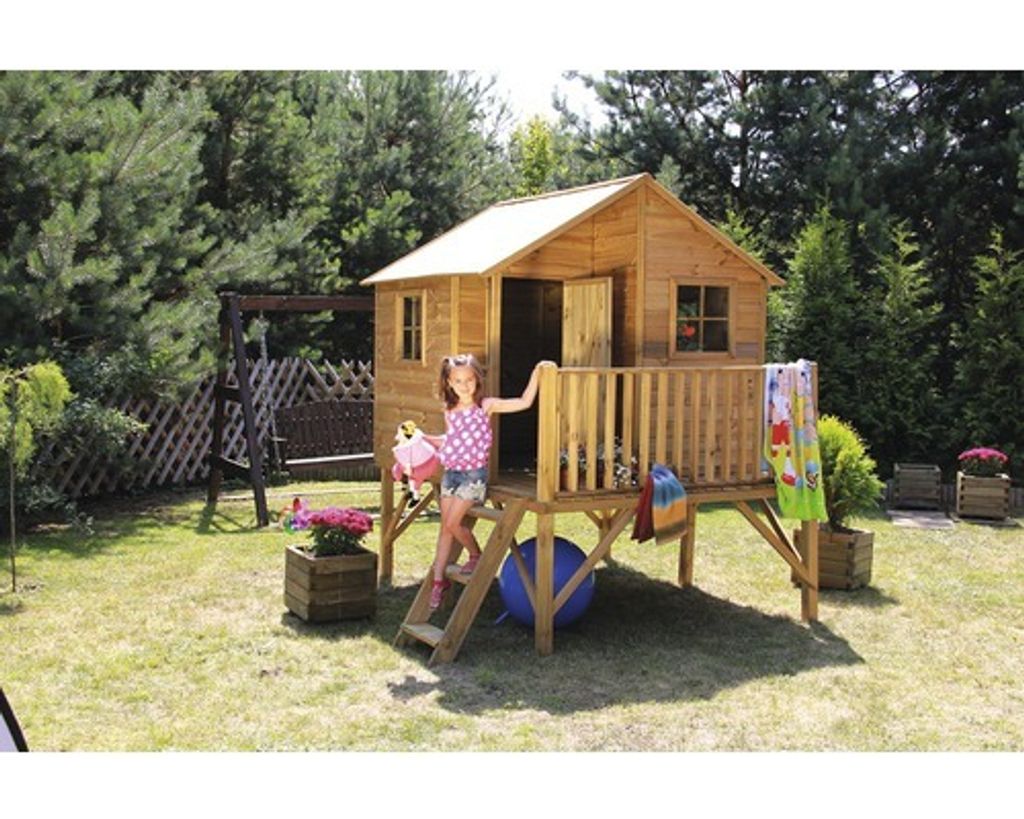 4iQ Gartenspielhaus für Kinder JERZYK 247x233x250 cm Produktbild 