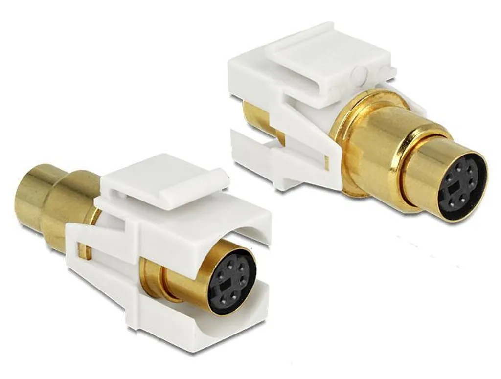Insert Keystone Mini-DIN 6 Broches PS/2 Femelle Femelle Contacts Dorés