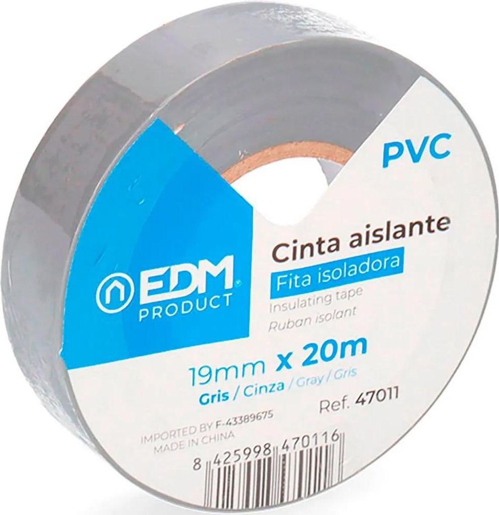 Edm Isolierband 19 X20 M Grau Grau One Size