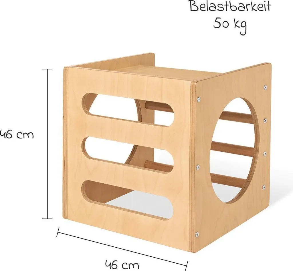 Module de motricité Cube à grimper Kari - Aire de jeux intérieure bois - 10