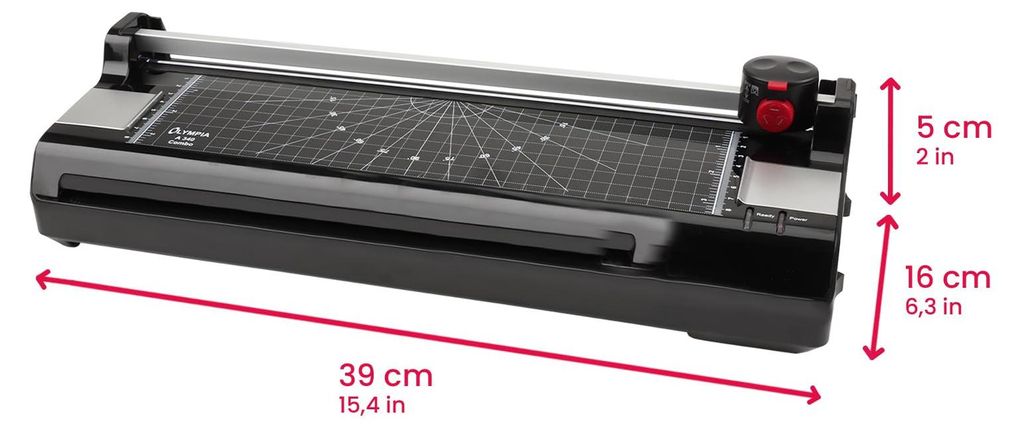 OLYMPIA Laminierset A340 Combo: Laminator A330 + rolmes + Productafbeelding 