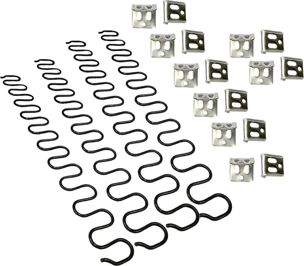 4er Set Sofa Ersatzfedern 20 Zoll mit 8 S-Haken – Hochfeste Wellenfedern Reparaturset für Polstermöbel & Sitzrahmen – langlebig & stabil