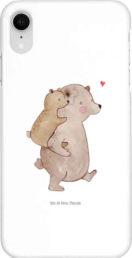 Mr. & Mrs. Panda Iphone XR Handyhülle Papa Bär - Weiß - Geschenk, Muttertag, Vater, Vatertag, Handy Case, Geburtstag, Premium Kunststoff