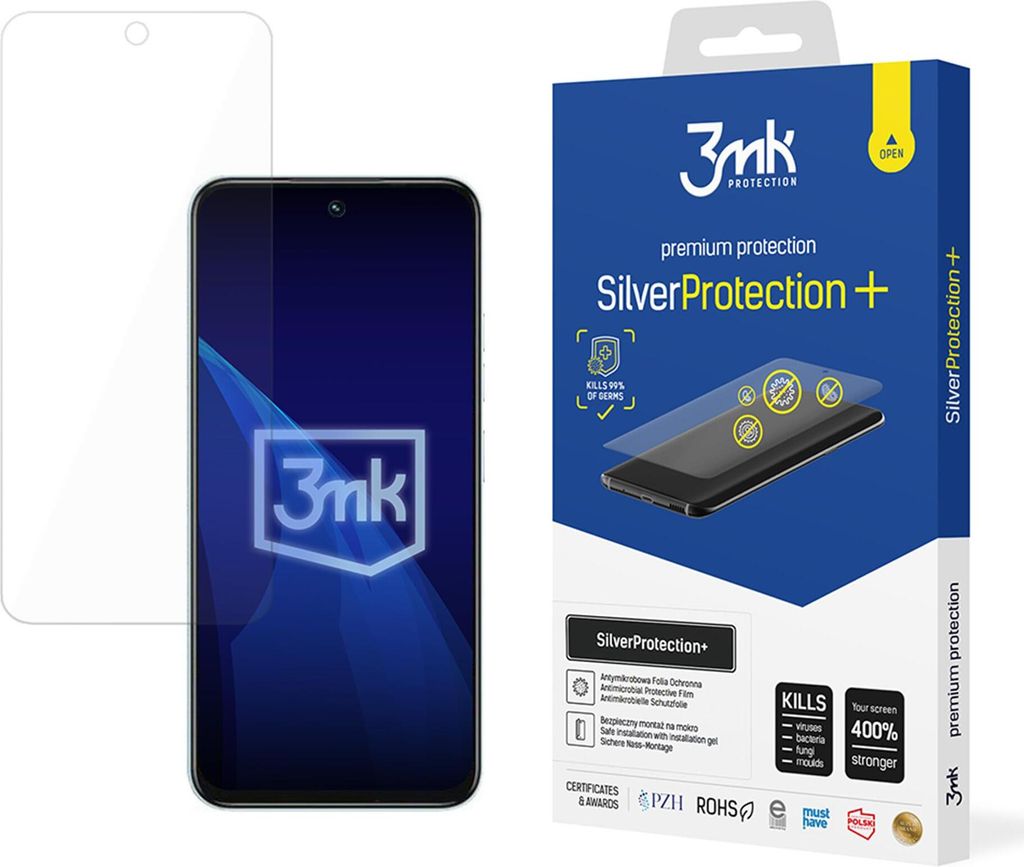 3mk Display Antimikrobielle Schutzfolie SilverProtection+ für Tecno Spark 30 5G 0,21mm Self-Heal