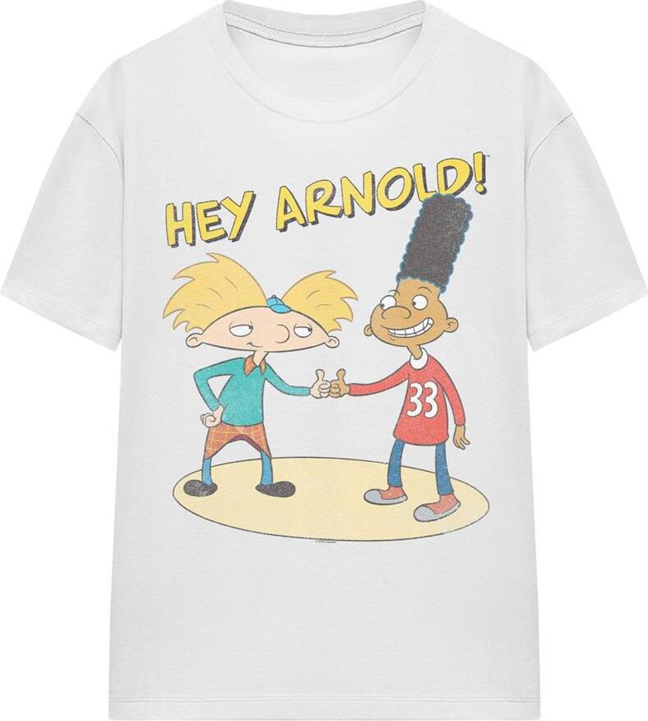 Hey Arnold! - T-Shirt für Herren/Damen Uni TV15754 (S) (Weiß)