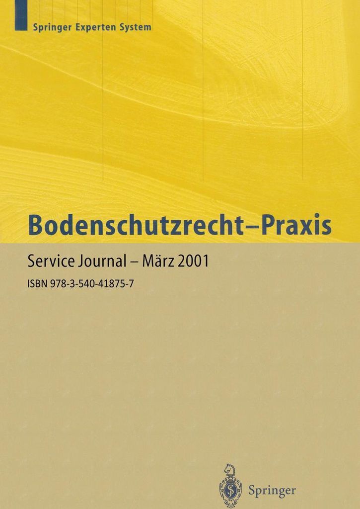 Bodenschutzrecht ¿ Praxis