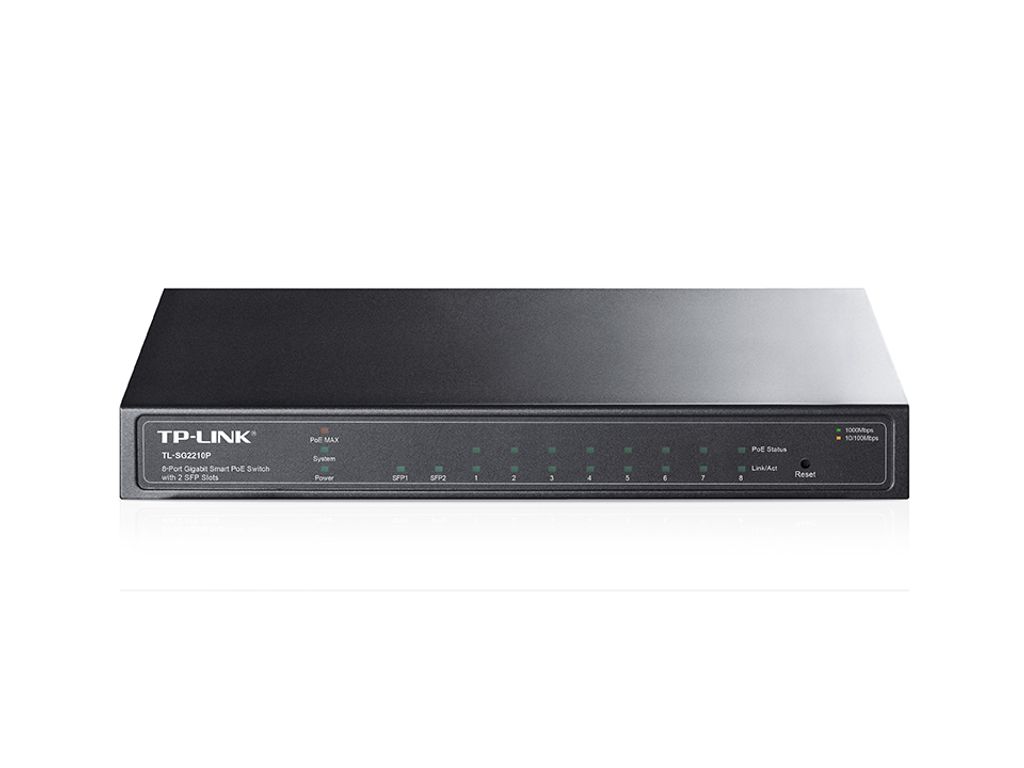 TP-Link JetStream 8-Port Gigabit Smart PoE+ Switch mit 2 SFP Slots