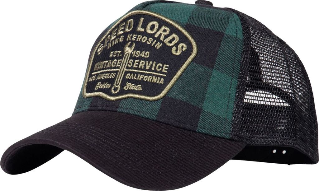 King Kerosin Trucker Caps Speed Lords Black & Green Produktbild 
