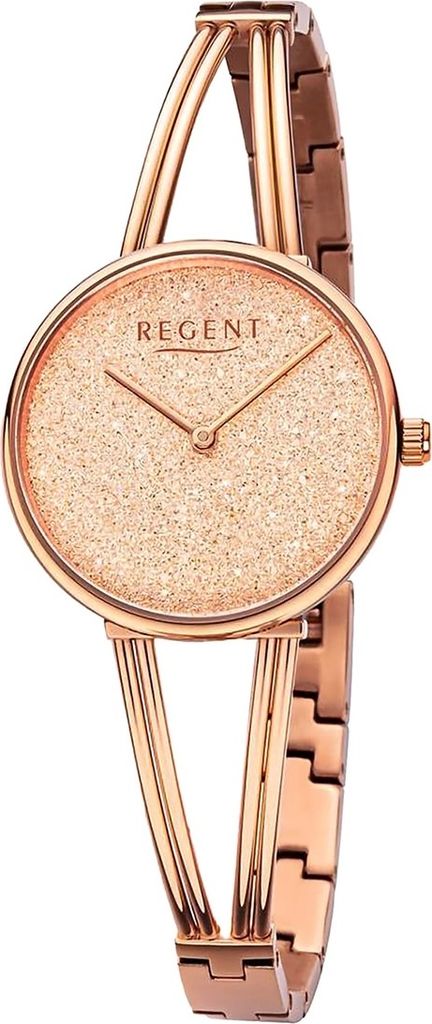 Regent Metall Damen Uhr Armbanduhr Quarz rosegold Metallarmband D2URBA681