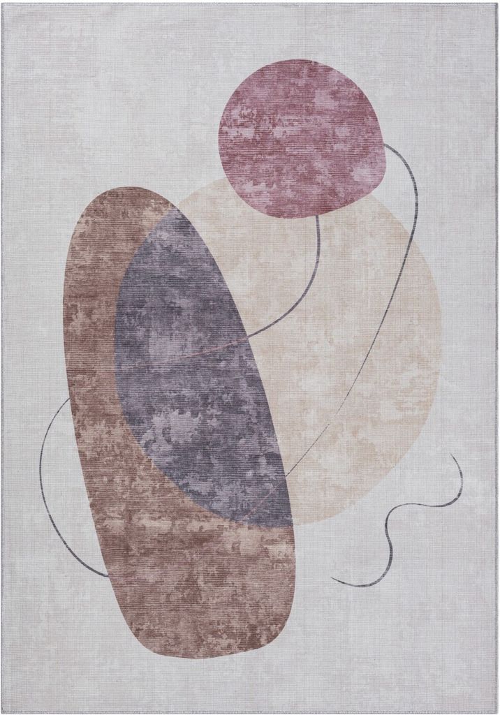 MY-RUG Waschbarer Teppich "Isla" 160x230cm, creme, In-und Outdoorteppich, maschinen waschbar bis 30Grad