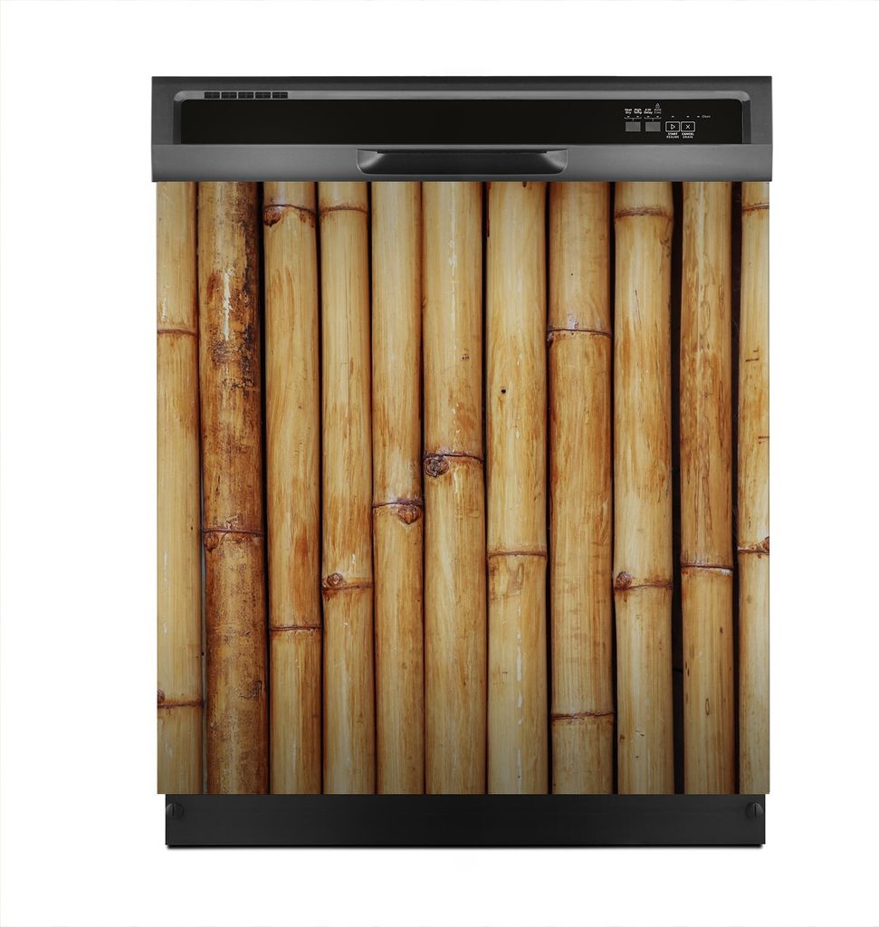 Aufkleber sticker 60x60 cm Dekorative folie Spülmaschine - Natürlich Bambus Zaun