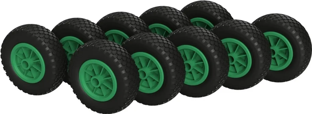 OFFERTA 10x Ruote Poliuretano 200mm 2.50-4 - Ricambio Universale PU