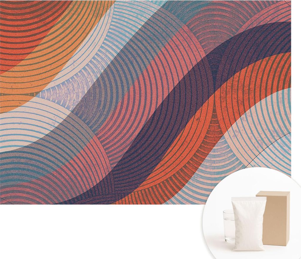 Fototapete - Wandbilder für Wohnzimmer - 208x146 cm - Dekorative Wandfolie - Modernes Design für Wanddekoration - Tapeten für Innenräume - Bunt...