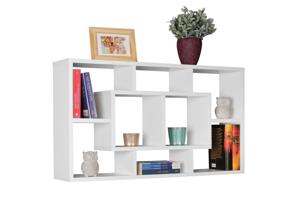 tinkaro Wandregal eckig PIETRO Holz Holzregal Weiß