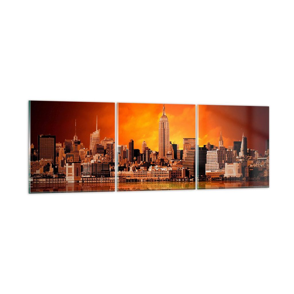 Bilder auf glas - Amerika architektur straße tourismus - 120x40cm - Glasbilder - Wandbilder - Kunstdruck - Wanddekoration aus Glas - Glas Bilder -...