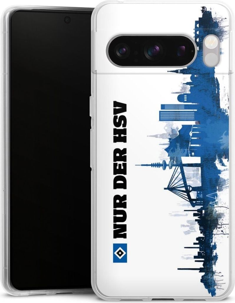DeinDesign Handyhülle für Google Pixel 8 Pro Silikon Hülle Case Smartphone Schutzhülle Bundesliga HSV Offizielles Lizenzprodukt
