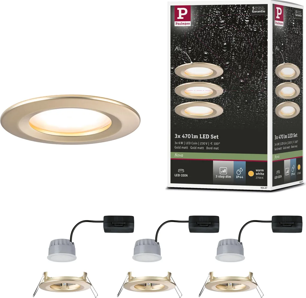 Paulmann Luce da incasso LED Nova basic set rigido