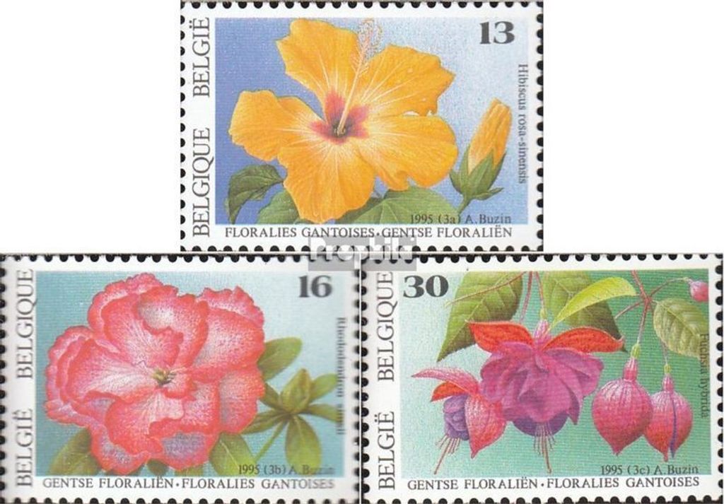 Briefmarken Belgien 1995 Mi 2641-2643 (kompl.Ausg.) gestempelt Genter Blumenschau