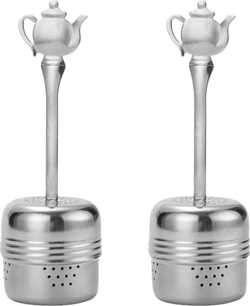 2 Stück Edelstahl-Teekugeln, Teefilter aus Netzgewebe, Teesieb für losen Tee, Tee-Intervall-Diffusor mit Griff für losen Tee