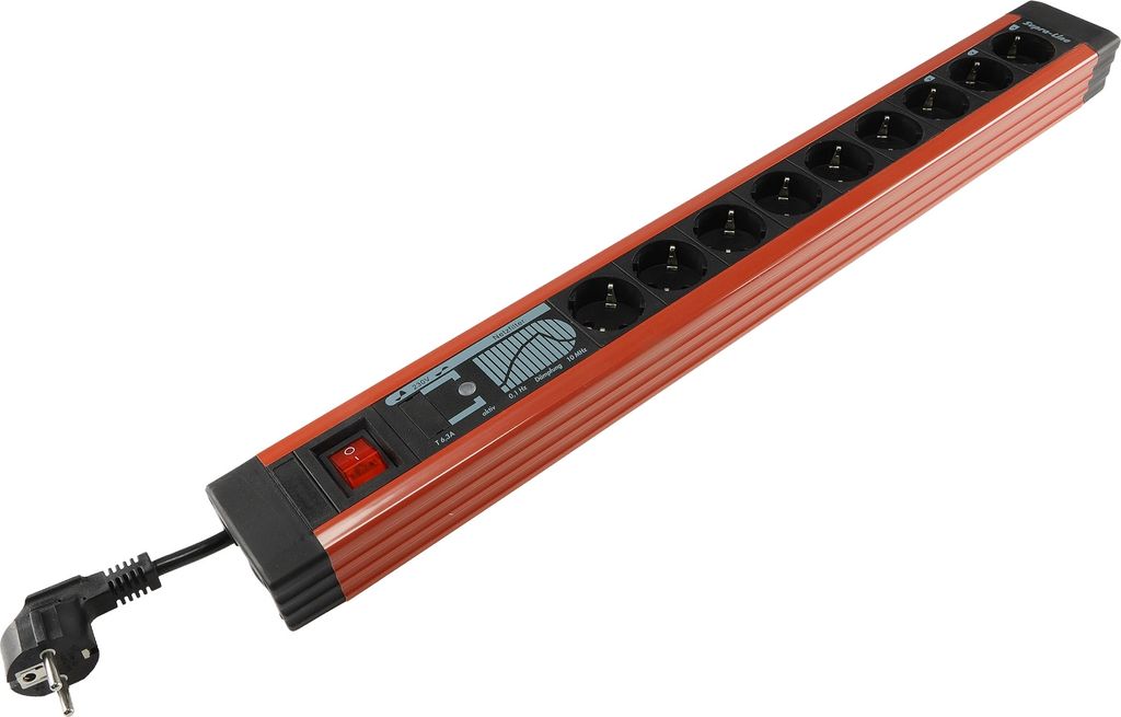 REV PC Leiste mit Netzfilter SUPRA Line, 9-fach Produktbild 