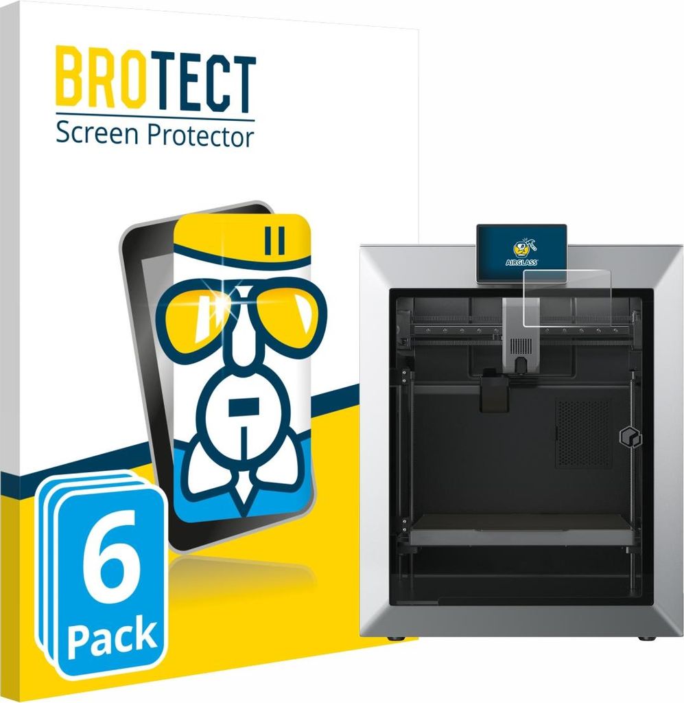 6x BROTECT Schutzglas für Qidi Tech Q2 Schutzfolie Panzer Folie Glas Display Schutz klar