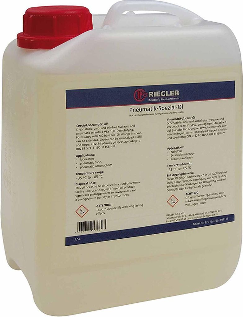 Pneumatikspezialöl 2,5l Kanister RIEGLER